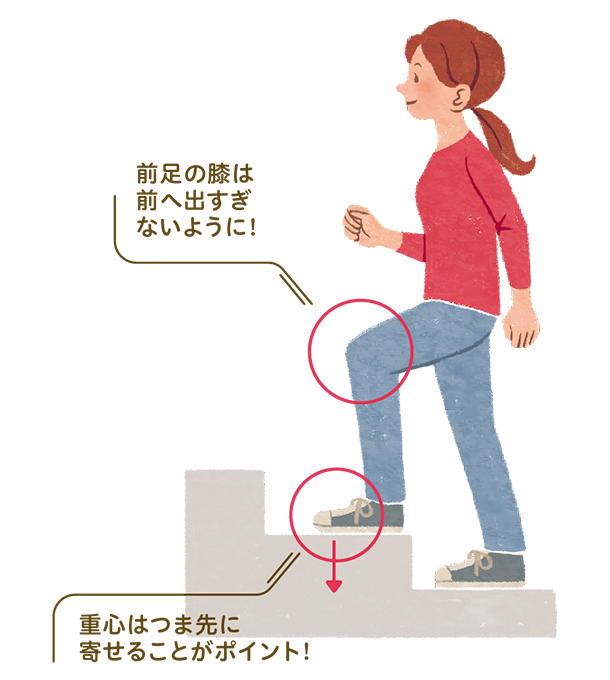 階段上り:ポイント