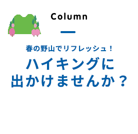 春の野山でリフレッシュ！ハイキングに出かけませんか？