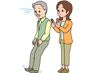 体のバランスが悪くなる(姿勢反射障害)